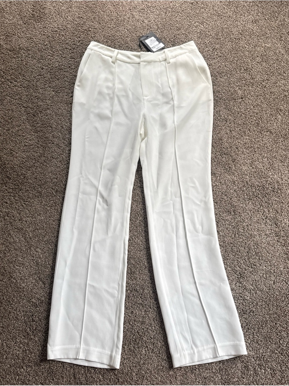Jessie Liu Women's XL White Crepe Flare Leg Dress Pants NWT Retails $218!